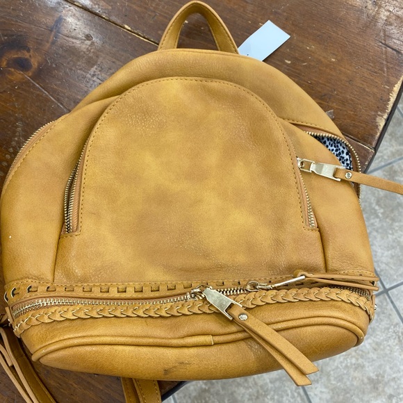 Tan Faux Leather Backpack - Picture 1 of 1